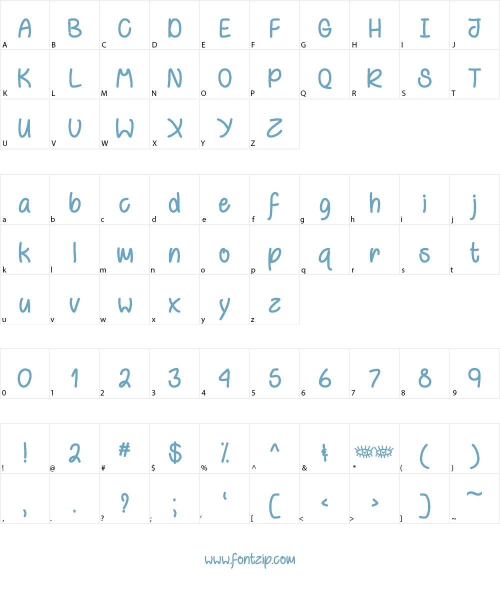Behind Violet Eyes Font Character